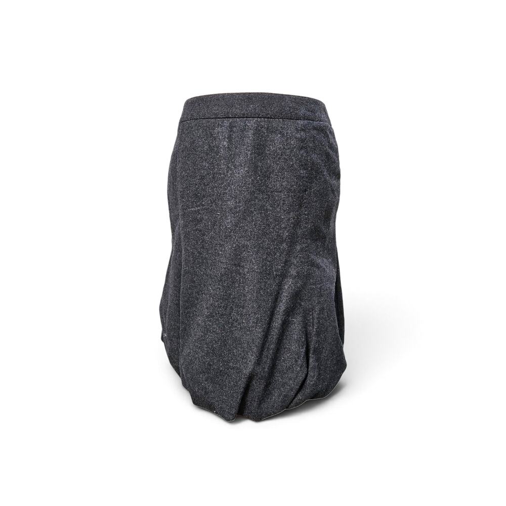 Y2k D&G by Dolce & Gabbana Bubble Hem Skirt Charcoal Wool - Size Small